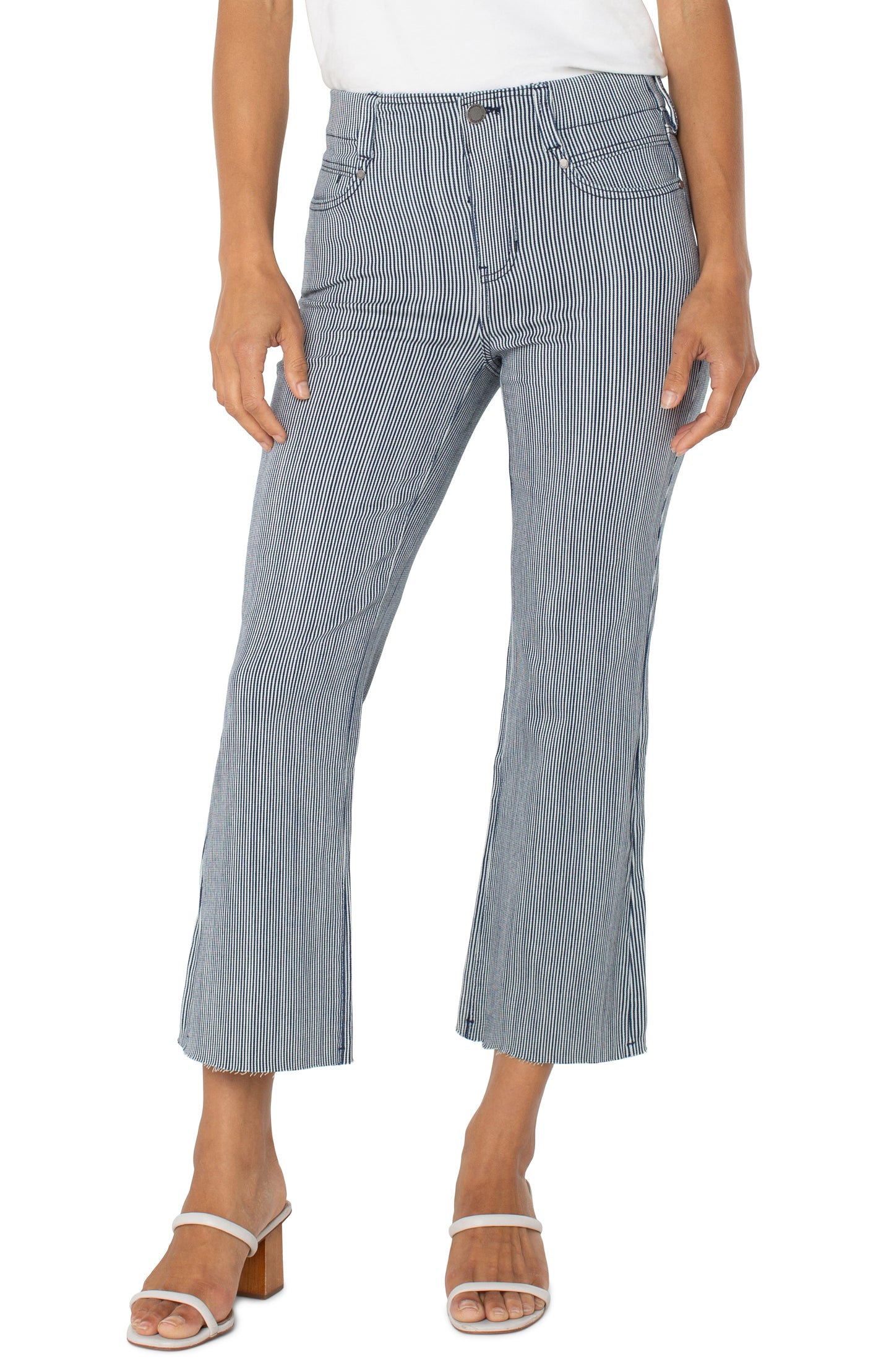 LIVERPOOL GIA CROP FLARE WITH BACK PLEAT 25.5" INSEAM