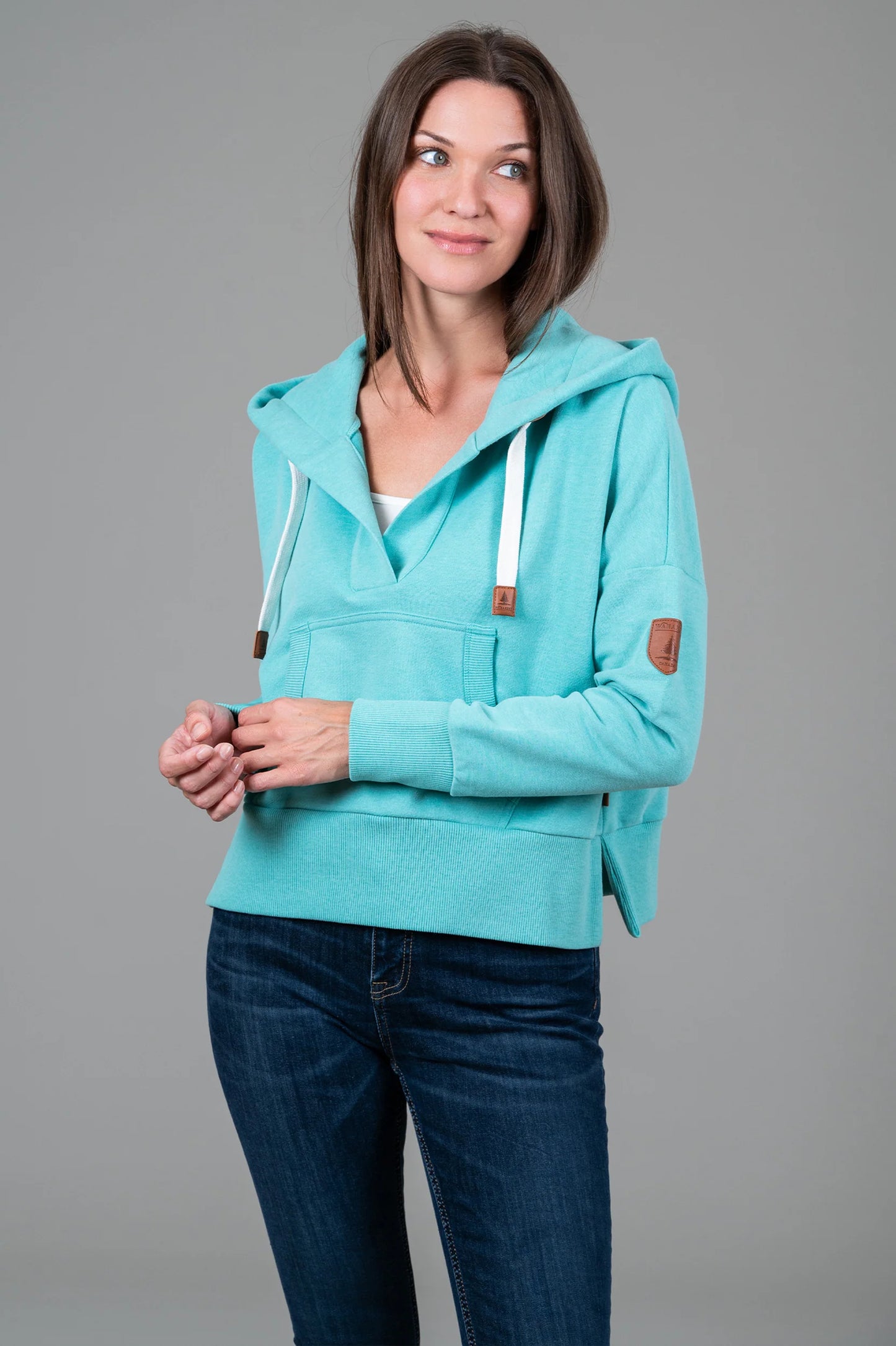 Aksu Slash Neck Oversized Hoodie