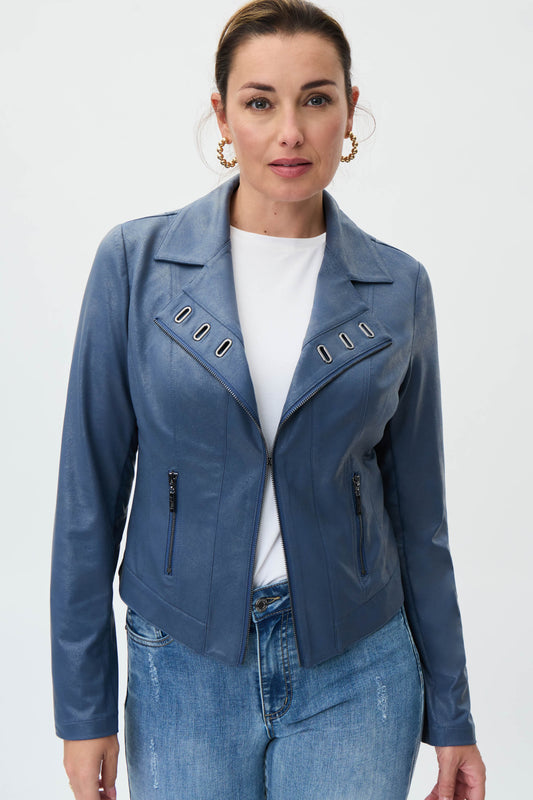 JOSEPH RIBKOFF CASUAL NOTCHED COLLAR JACKET