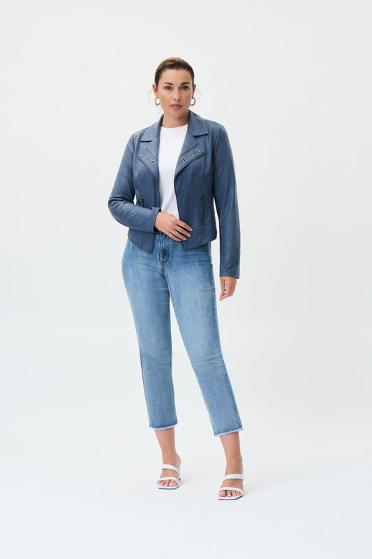 JOSEPH RIBKOFF CASUAL NOTCHED COLLAR JACKET