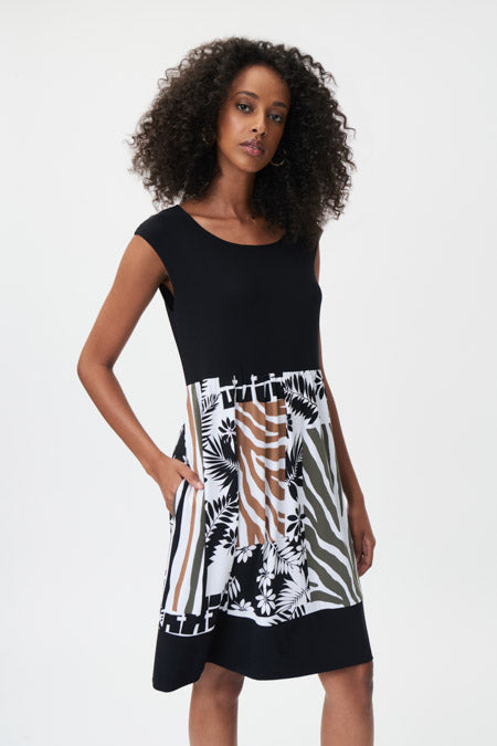 JOSEPH RIBKOFF SCOOPED NECKLINE COCOON DRESS