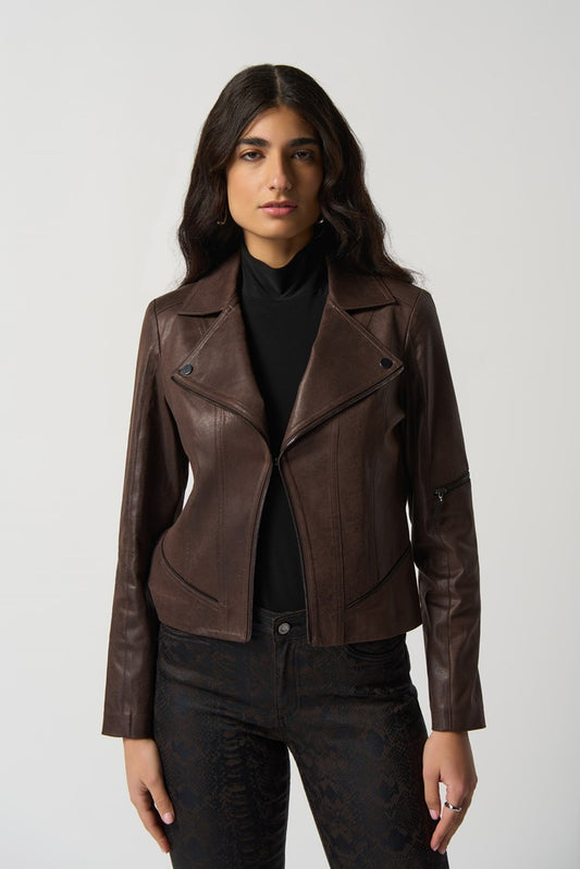 JOSEPH RIBKOFF SUEDE MOTO JACKET