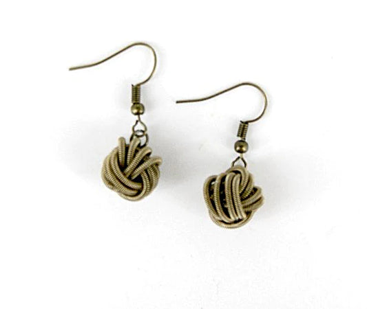 SEA LILY BRONZE KNOT EARRINGS