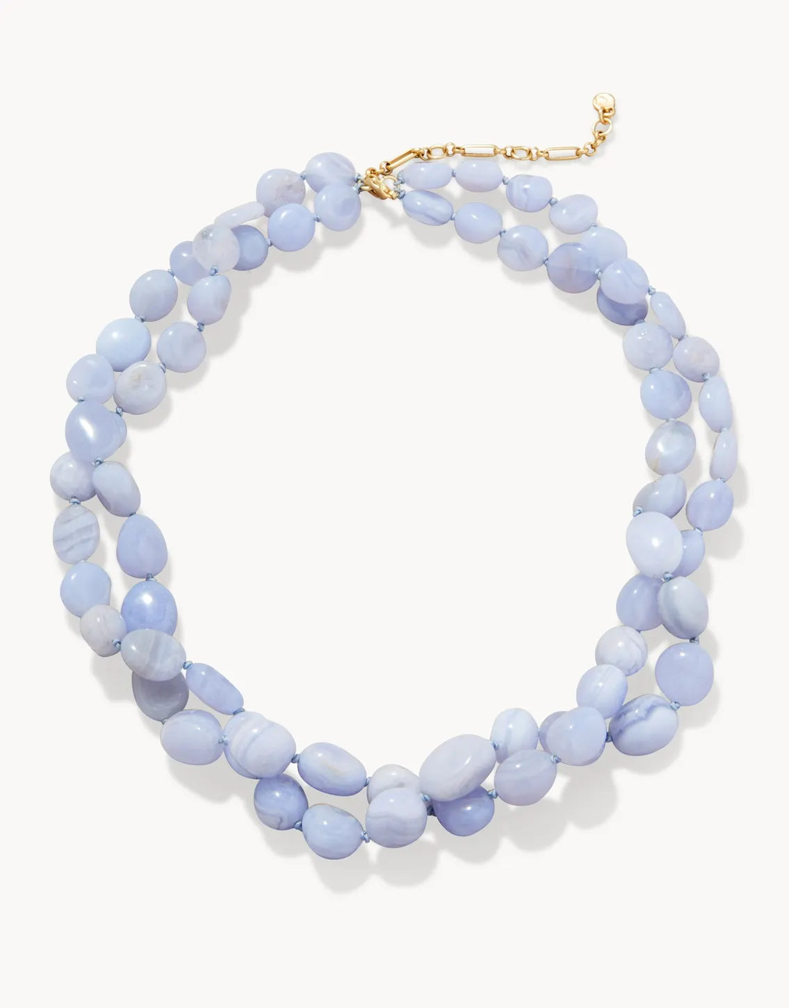 THE BLUFF NECKLACE BLUE CHALCEDONY