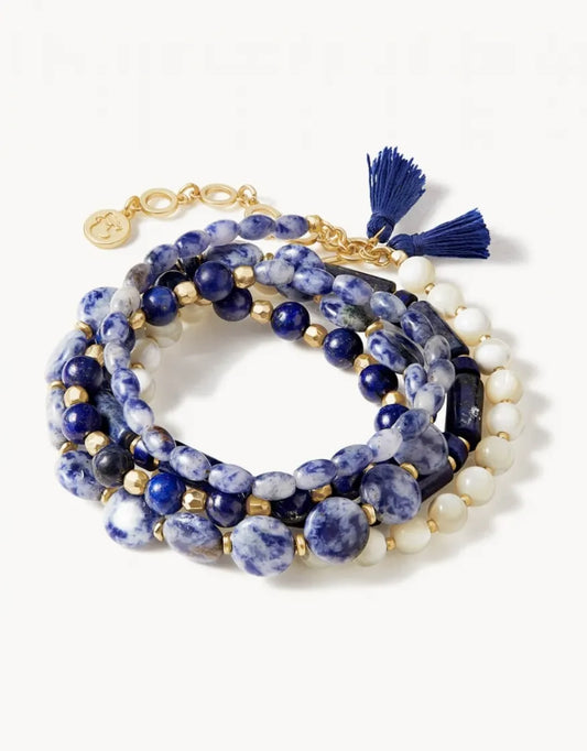 BEADED WRAP NECKLACE & BRACELET COMBO