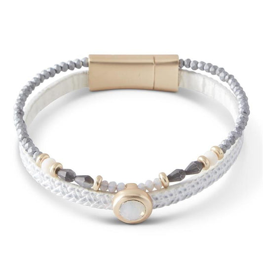 OPAL CENTER WRAP MAGNETIC BRACELET IN THREE COLORS