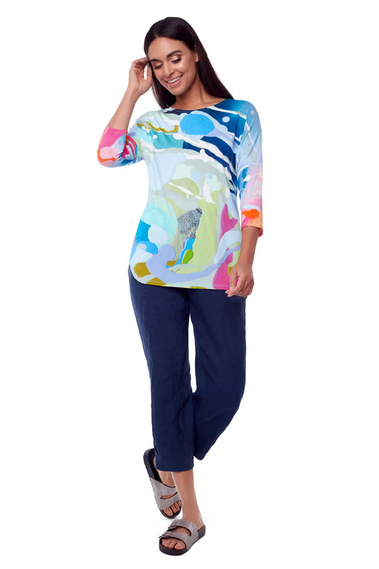 MAYA 3/4 LENGTH DOLMAN SLEEVE TOP