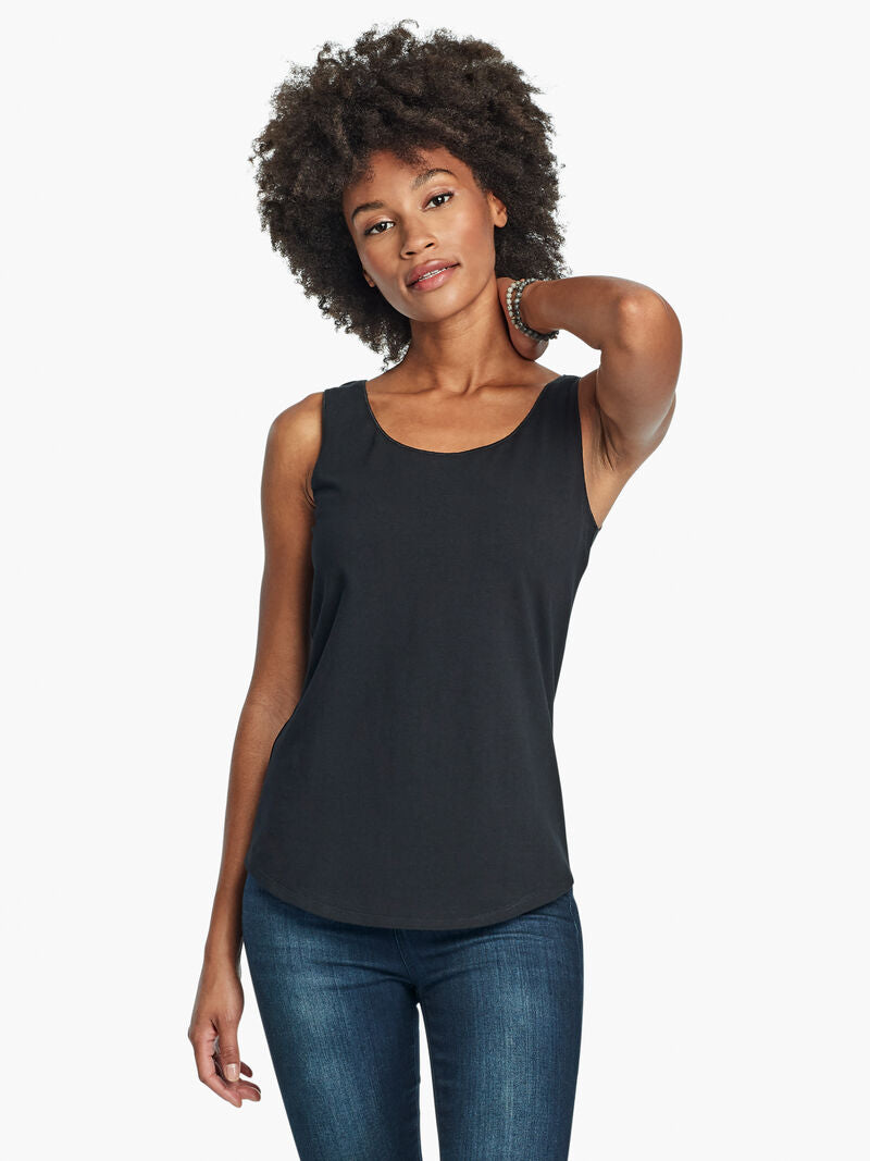 NIC+ZOE SHIRT TAIL PERFECT TANK