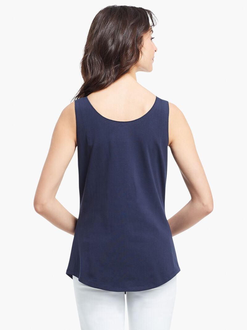 NIC+ZOE SHIRT TAIL PERFECT TANK