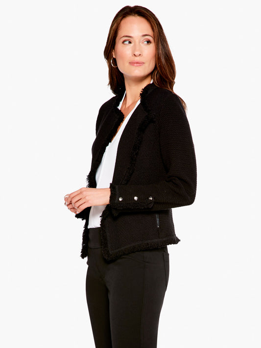 NIC+ZOE FRINGE MIX JACKET