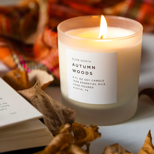 AUTUMN WOODS FROSTED SOY CANDLE