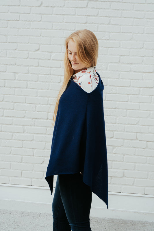 CASHMERE TOPPER in NAVY