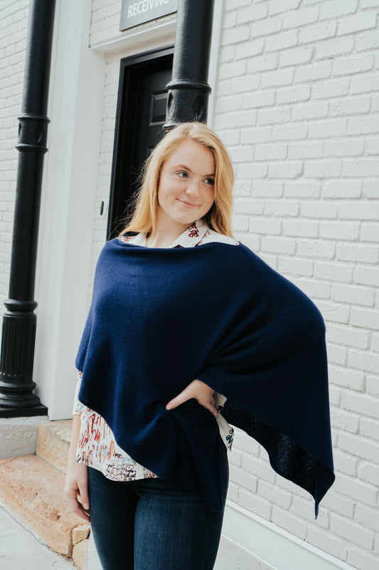 CASHMERE TOPPER in NAVY