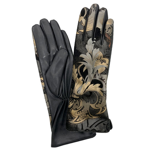 MERCATO PRINTED LEATHER GLOVES