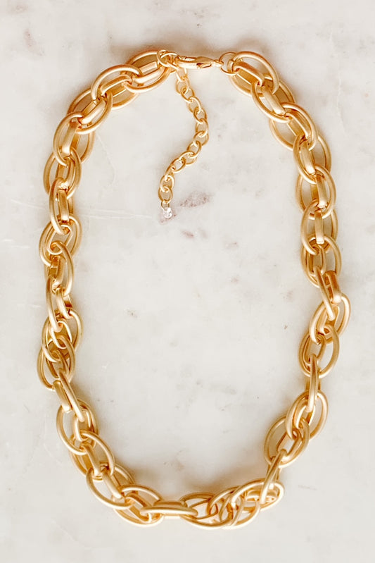 MATTE MULTI-RING CHAIN NECKLACE