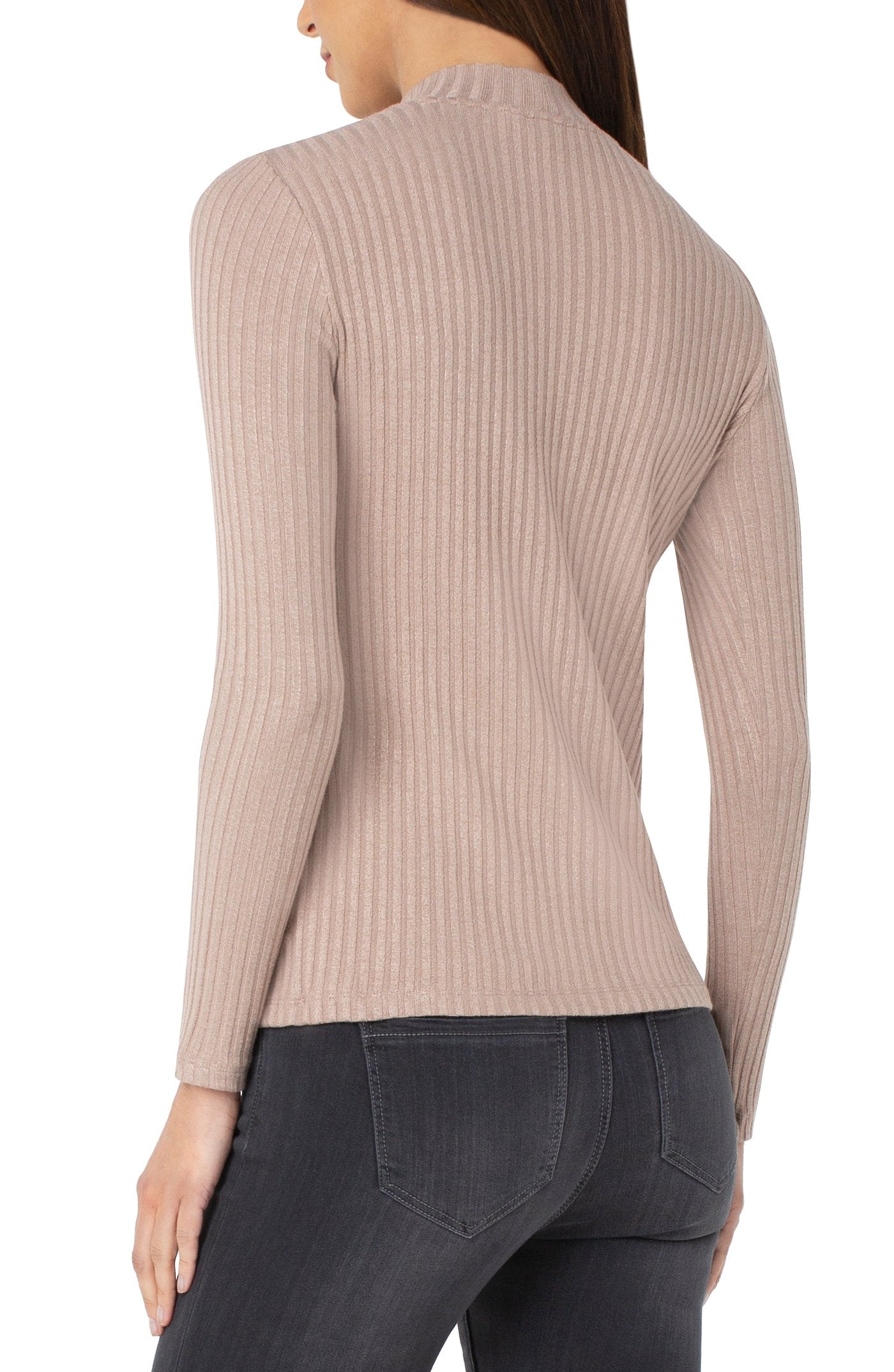 LIVERPOOL MOCK NECK LONG SLEEVE KNIT TOP