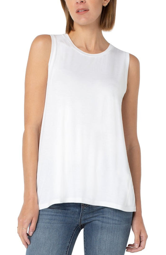 LIVERPOOL SLEEVELESS SCOOP NECK KNIT TANK
