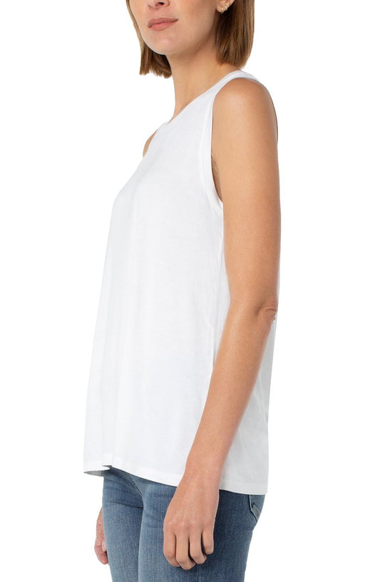 LIVERPOOL SLEEVELESS SCOOP NECK KNIT TANK