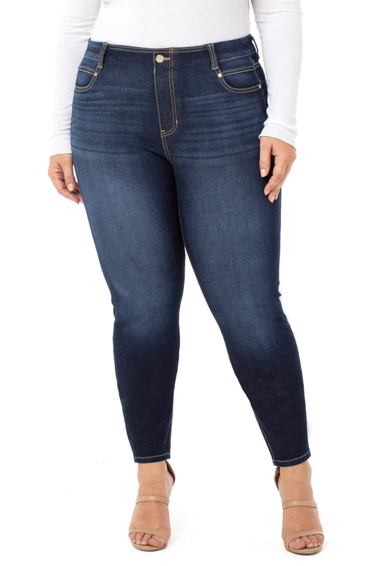 LIVERPOOL GIA GLIDER SKINNY PULL-ON HIGH PERFORMANCE DENIM 30" INSEAM - PLUS