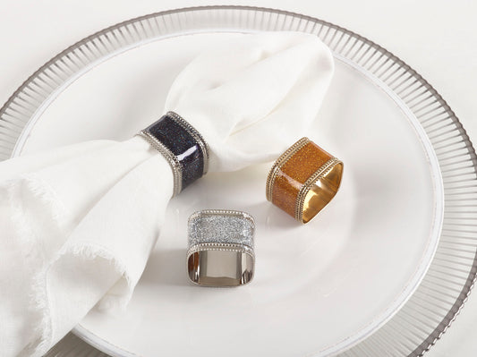 SPARKLING SQUARE DESIGN NAPKIN RING