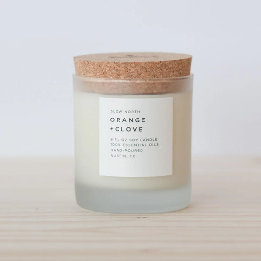 ORANGE+CLOVE FROSTED SOY CANDLE