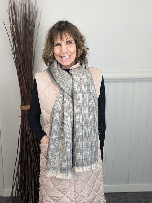 HERRINGBONE STRIPED SCARF