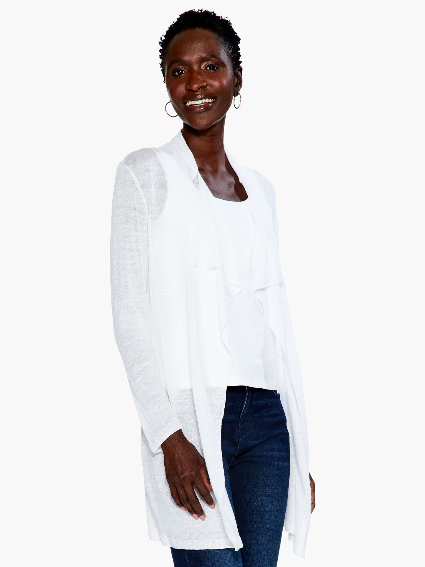 NIC+ZOE FEATHERWEIGHT DRAPE CARDIGAN