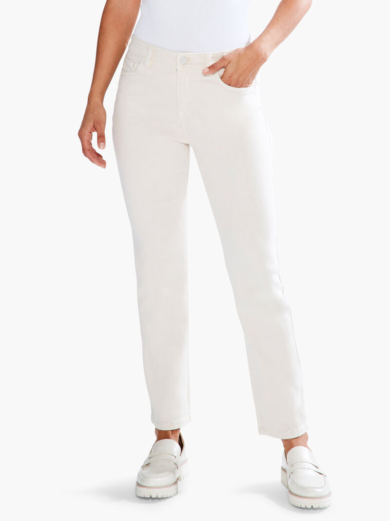 NIC+ZOE COLORED MID RISE STRAIGHT ANKLE JEANS