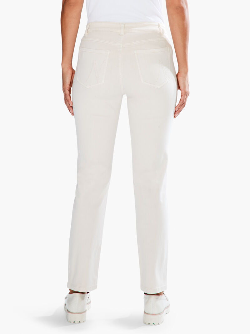 NIC+ZOE COLORED MID RISE STRAIGHT ANKLE JEANS