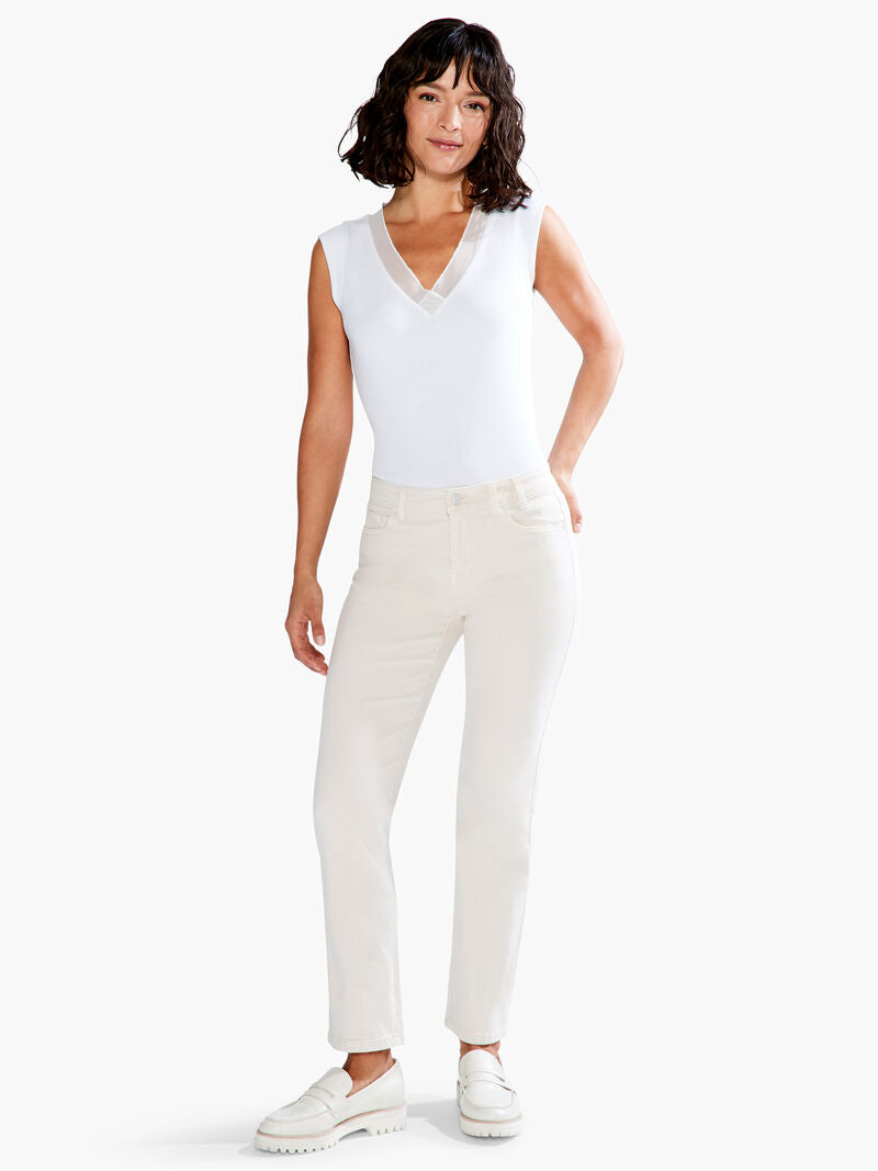 NIC+ZOE COLORED MID RISE STRAIGHT ANKLE JEANS
