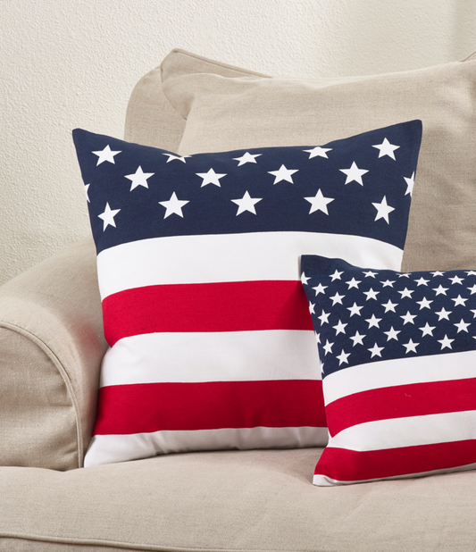 20" AMERICAN FLAG DOWN FILLED PILLOW