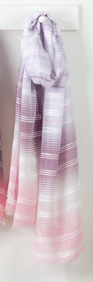 LAVENDER STRIPED SCARF