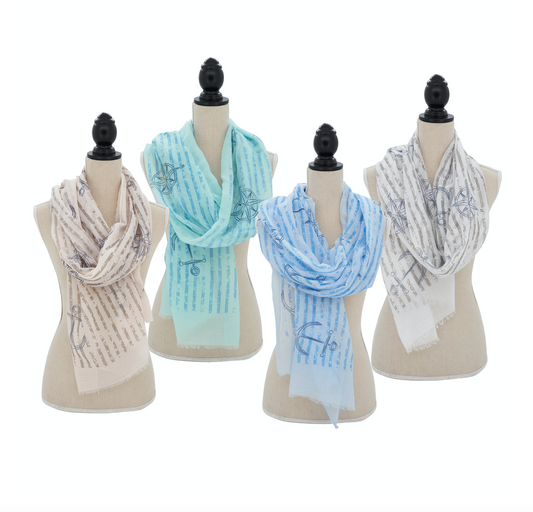 NAUTICAL PRINT SCARVES
