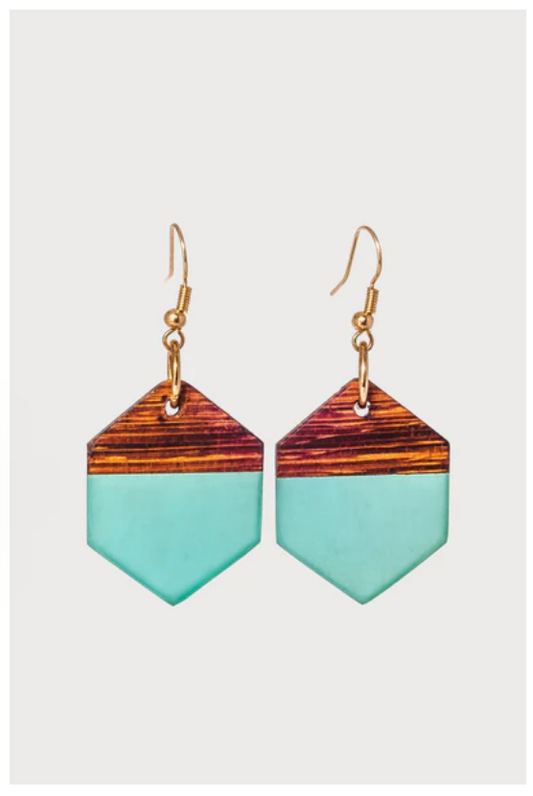 WOODEN ELEMENT ROWENA EARRINGS