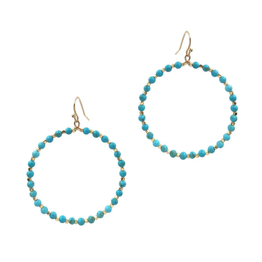 ZEVA TURQUOISE GOLD EARRINGS