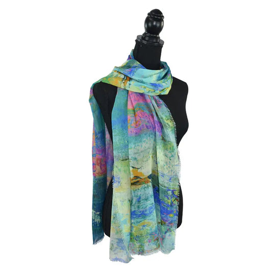 EUREKA ABSTRACT WATERCOLOR SCARF