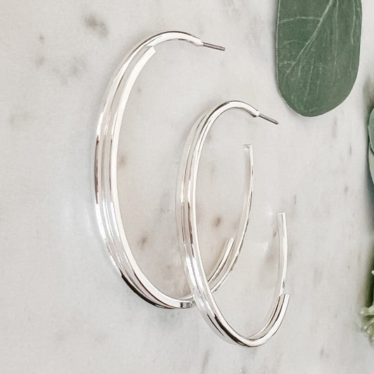 2" IRON HOOP EARRINGS