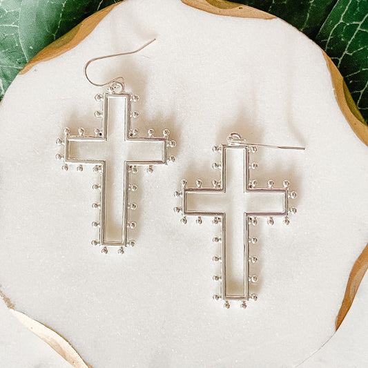CROSS DANGLE EARRINGS