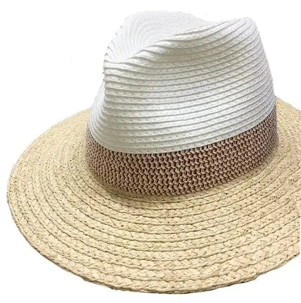 JOSIE TWO-TONE PANAMA HAT