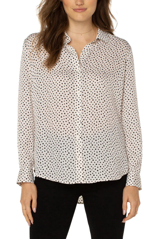 LIVERPOOL BUTTON UP WOVEN BLOUSE