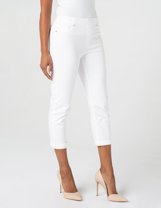LIVERPOOL CHLOE CROP SKINNY WITH ROLLED CUFF 23"-25" INSEAM