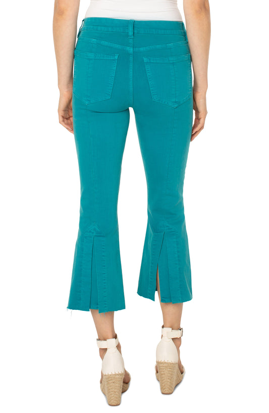 LIVERPOOL GIA CROP FLARE WITH BACK PLEAT 25.5" INSEAM
