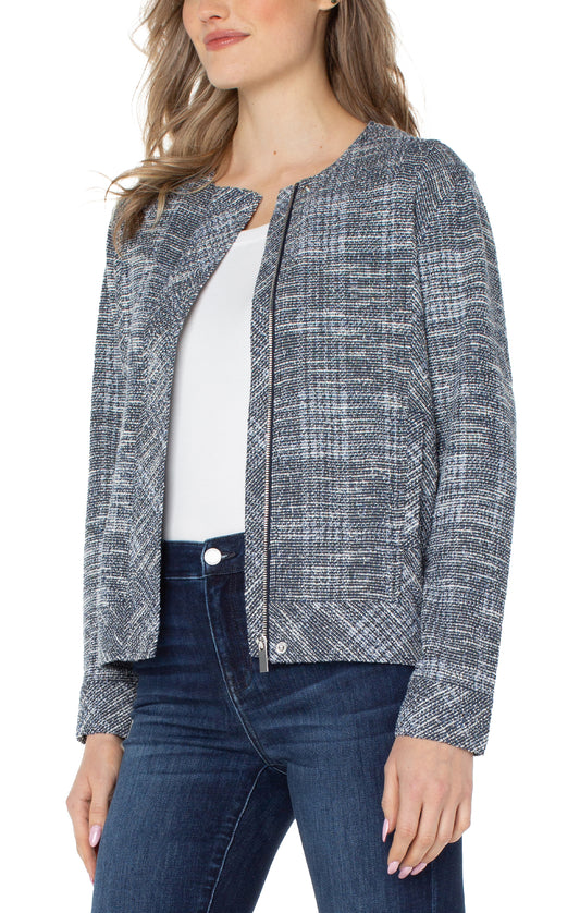 LIVERPOOL COLLARLESS ZIP UP JACKET