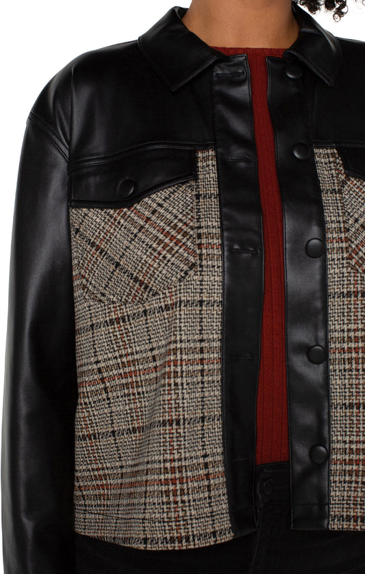LIVERPOOL SHIRT JACKET WITH CONTRAST SLEEVES