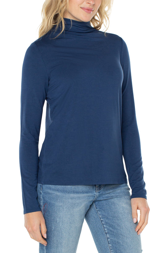 LIVERPOOL LONG SLEEVE MOCK NECK KNIT TOP