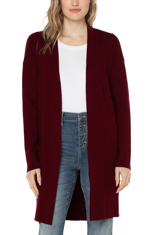 LIVERPOOL OPEN FRONT CARDIGAN SWEATER