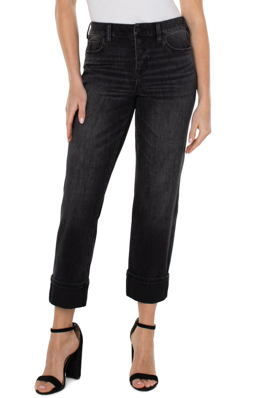 LIVERPOOL MARLEY GIRLFRIEND WITH EXPOSED BUTTON FLY 28" INSEAM