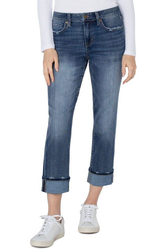 LIVERPOOL MARLEY GIRLFRIEND CUFFED 27"-30" INSEAM