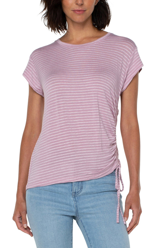 LIVERPOOL SHORT SLEEVE TOP WITH SIDE TIE