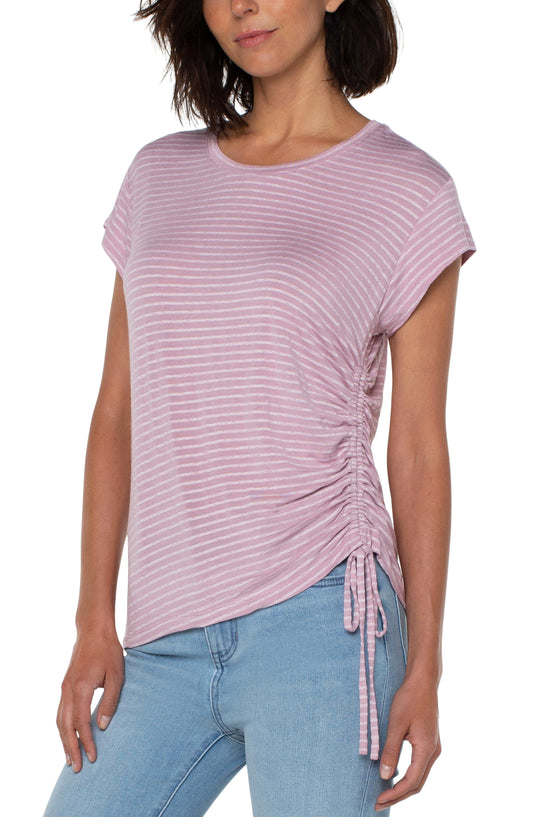LIVERPOOL SHORT SLEEVE TOP WITH SIDE TIE